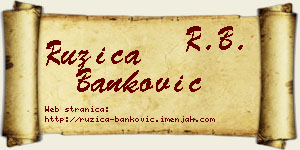 Ružica Banković vizit kartica